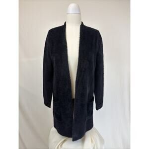 NWT Love Token Black Ultra Soft Long Open Cardigan Sweater MEDIUM #0689